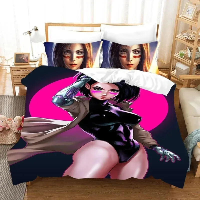 

Movie ALITA Battle Angel 3D NEW Duvet Cover Pillowcase Bedding Set Adult Girl Bedroom Decoration Children Single Double Large