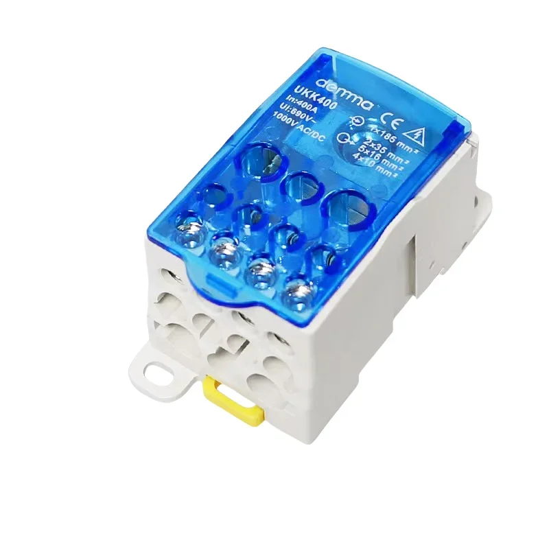 UKK80A UKK125A UKK160A UKK250A UKK400A UKK500A Terminal Block 1 in many Out Din Rail electric wire connector Power junction box