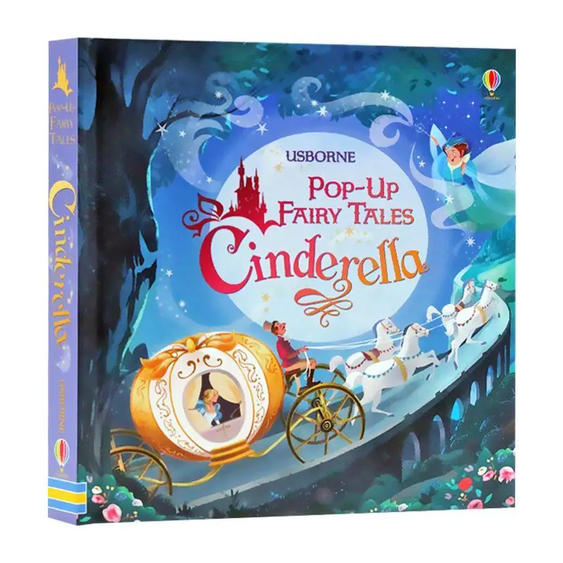 Usborne Pop-up Fairy Tale Cinderella Montessori Educational English Picture Books For Kids Baby Bedtime Reading Books