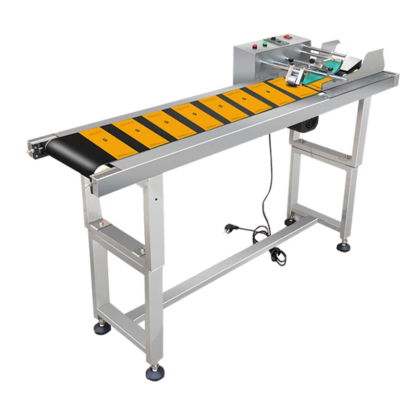 New Automatic Paper Label Pagination Machine 12.7MM Inkjet Printer Feeder Conveyor Plastic Bag Paging Equipment for Printer