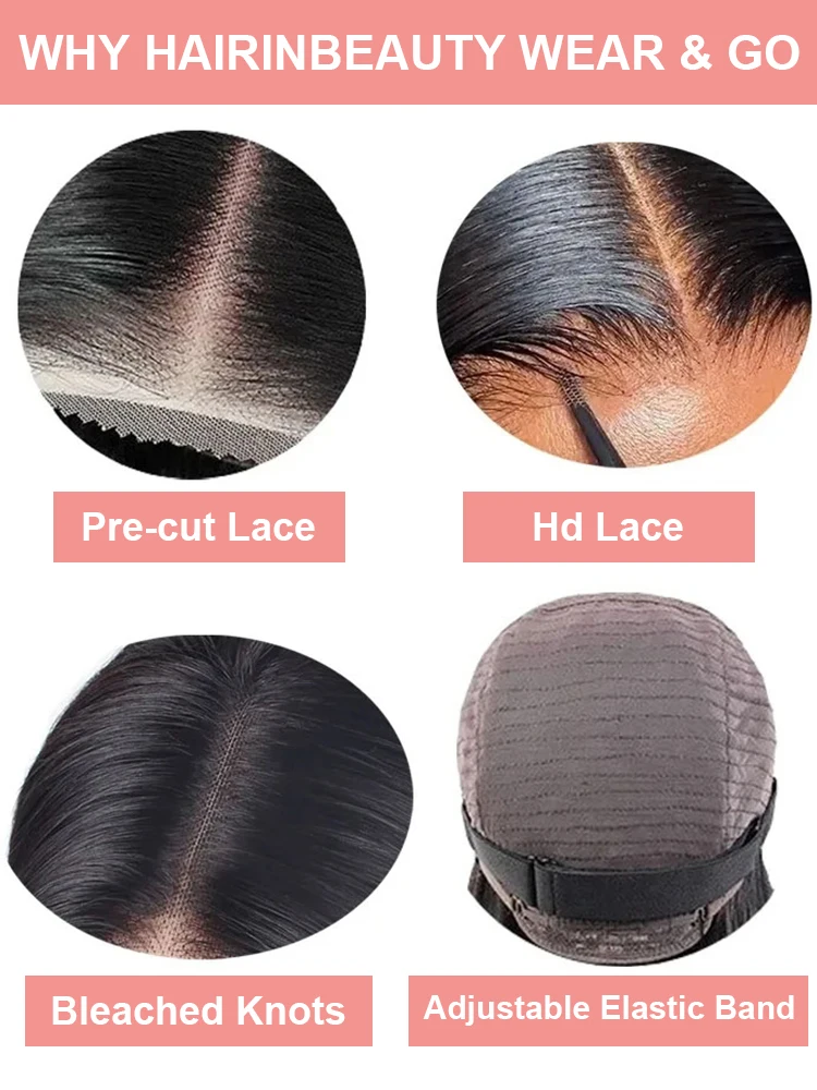 Long Black Straight Human Lace Wig Pre Plucked Hairline With Baby Hair For Women 30 40 Inch 13x4 Transparent Straight Lace Front Wigs 220 Density Brazilian 13x6 HD Lace Frontal Human Hair Wig - view 7