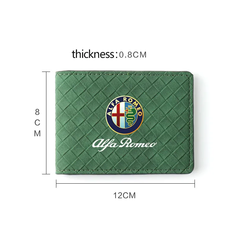 غطاء رخصة قيادة السيارة جلدية وثائق القيادة السيارات حامل بطاقة الائتمان ل ألفا روميو 4C 159 166 جوليا 156 147 8C GT #4