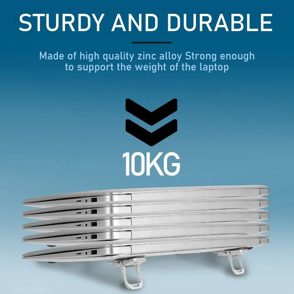 1 Pair Alloy Laptop Stand Foldable Aluminium Alloy Notebook Bracket Non-slip Invisible Support For Laptops Tablets Phones