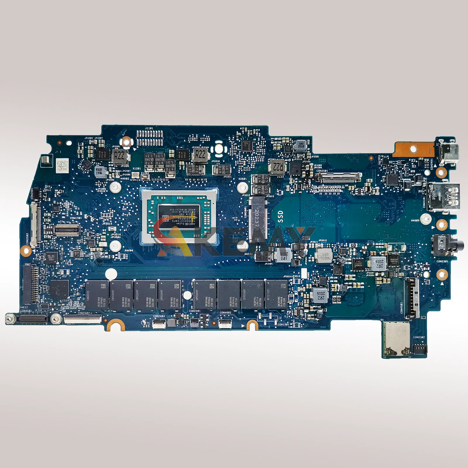 CM5500FDA เมนบอร์ดแล็ปท็อปสำหรับ ASUS Chromebook CM5500FDA CM5500F โน้ตบุ๊คเมนบอร์ด R3 R5 R7 CPU 100% ทดสอบ OK เรือเร็ว
