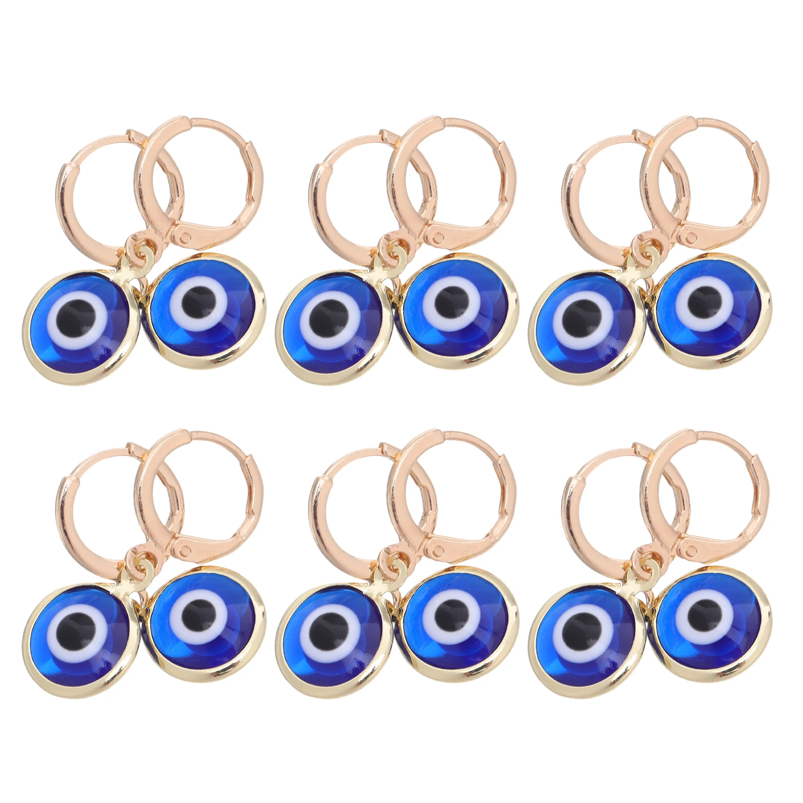 

12 Pcs 's Eye Trinket Blue Keychain Decoration Charm for Bracelets Ring Bag Pendant Beads