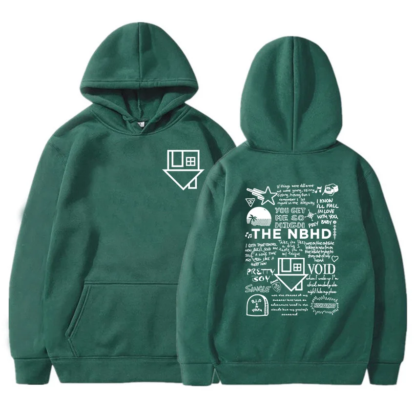 Streetwear Unisex Hip-Hop Grafik-Hoodies The Neighborhood NBHD Band-Print Sweatshirts Herren Sudaderas Langarm Winter-Oberteile – Detail 12