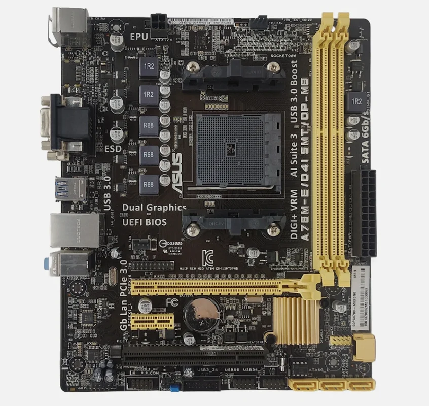 ASUS A78M-E/D415MT/DP_MB mATX اللوحة الأم AMD A78 المقبس FM2 + DDR3 SATA3 VGA DVI-D لسلسلة AMD Athlon/A #2