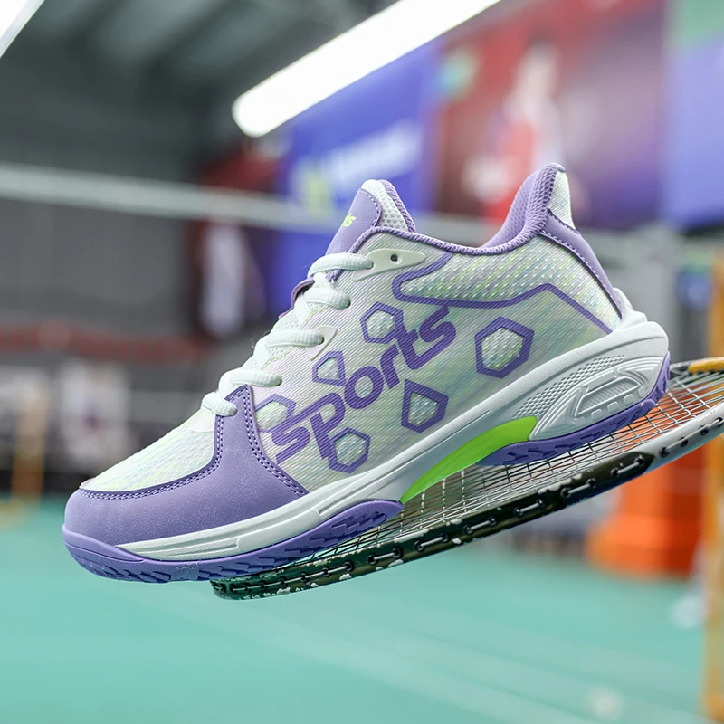 Unisex Couple Indoor Court Sneakers, Non-slip Training Badminton Table Tennis Tennis Shoes for Competition