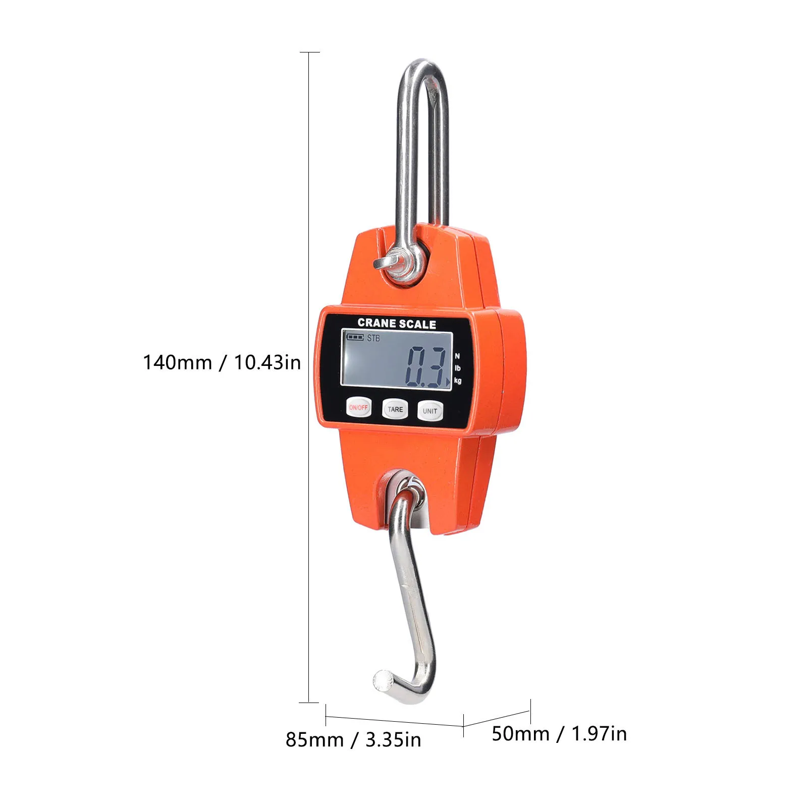 Mini LCD Digital 2-300kg Portable Industrial Electronic Heavy Duty Weight Hook Crane Hanging-Scale