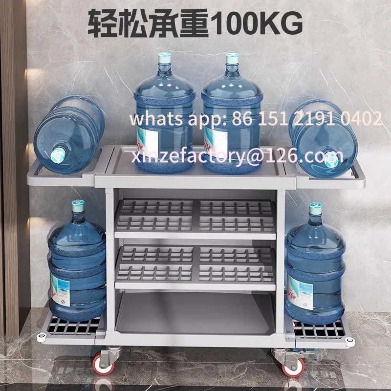 عربة الكتان القابلة للتخصيص، عربة عمل الفندق، عربة تنظيف خدمة الغرفة، عربة تنظيف مدخل الفندق #1