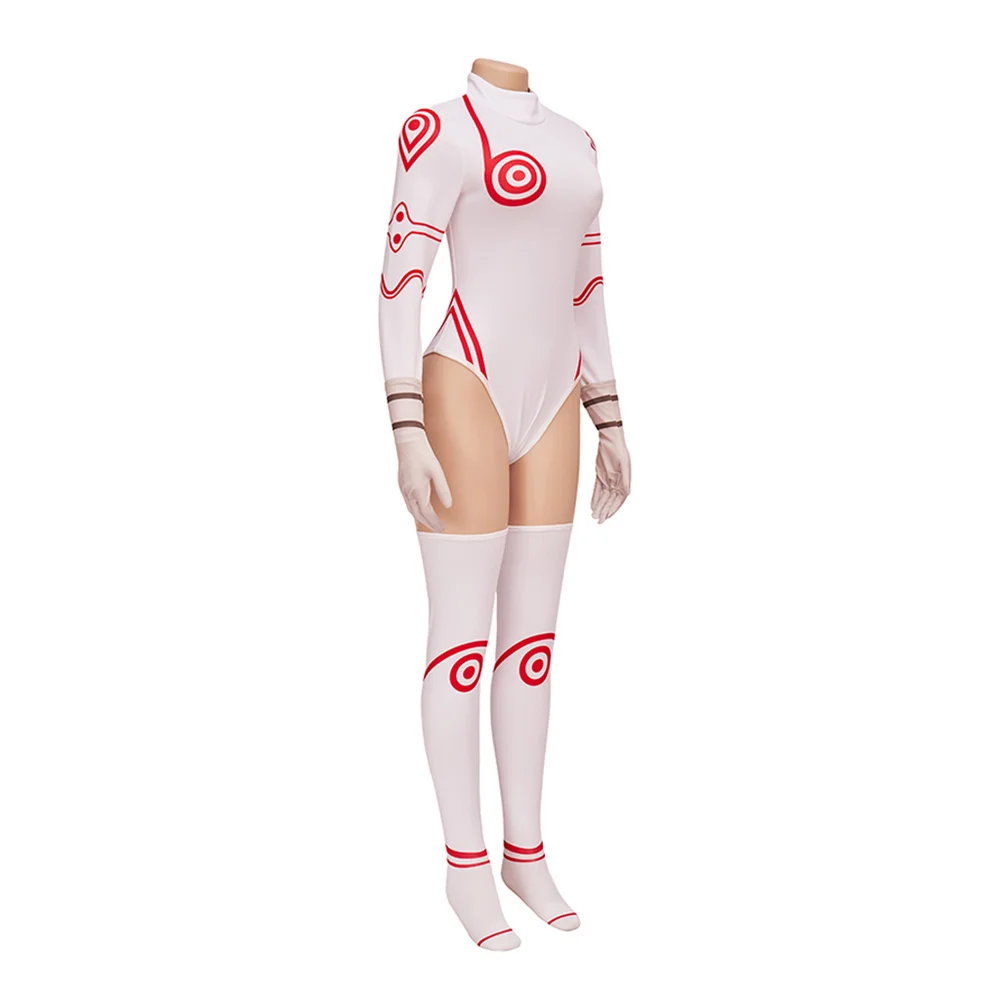 Anime Deadman Wonderland Shiro Cosplay Costume Sexy Jumpsuit With Socks Women Zentai Suit Halloween Carnival Outfit