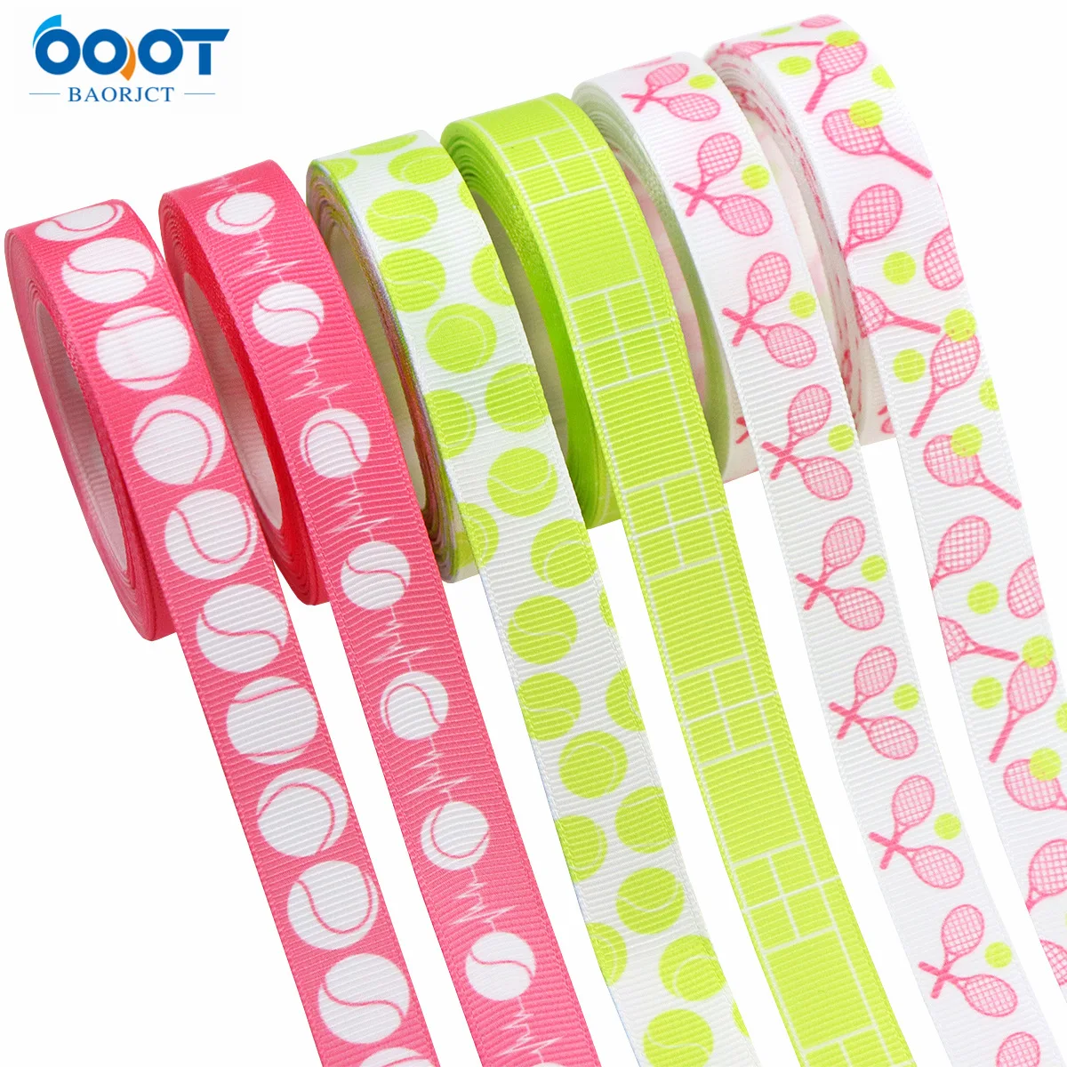 

6 Pcs Tennis Threaded Belt Baseball Ribbon Decorations Print Ribbons Party Supplies