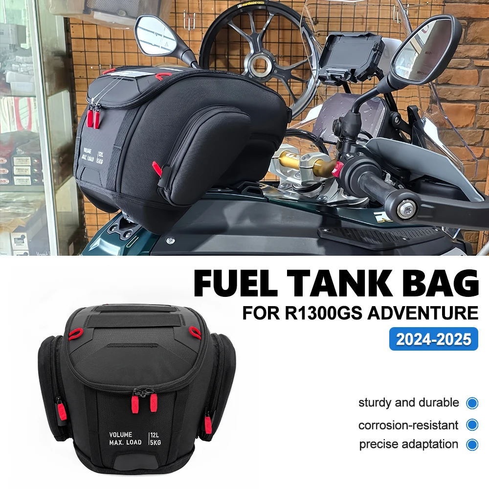 Motorbike Adventure Fuel Tank Bag Durable Nylon Storage Bag Fits for R1300GS Adventure 2024-2025 Max Load 5kg