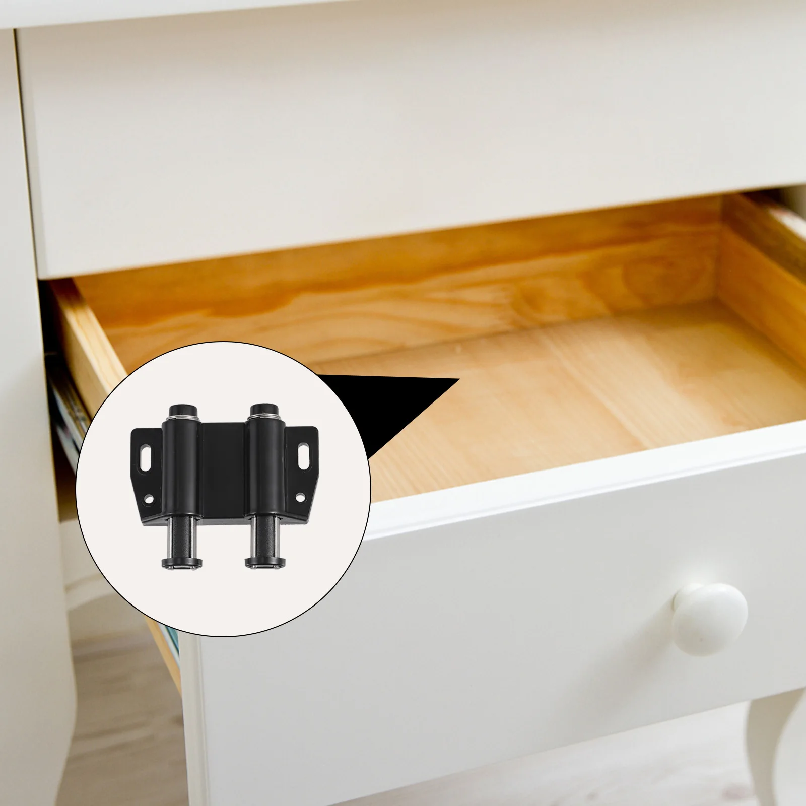 

10pcs Cabinet Door Catch Strong Durable Nylon Simple Installation Efficient Furniture Accessory Magnet Closure Latch Hardware