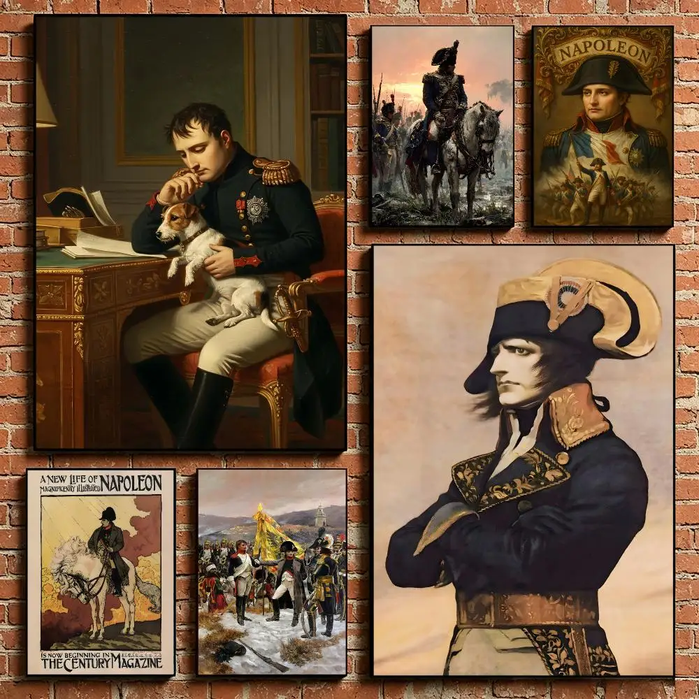 Napoleon-Bonaparte Poster HD Self‑Adhesive Art Print Home Wall Ornament for Clubs Cafe and Living Room Decoration