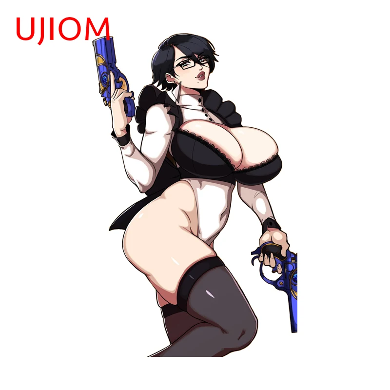UJIOM Sexy Big Chest Bayonetta Wall Sticker Bikini Enchanting Fashion Graphics Decal Sunscreen Room Decoration Accessories
