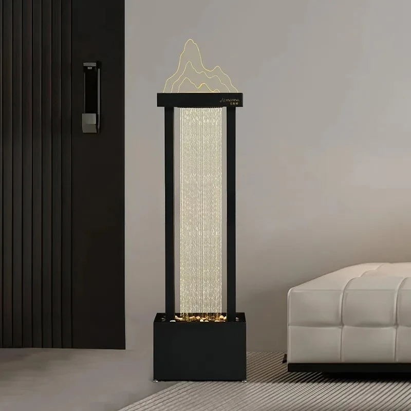 Modern Minimalist Circulating Water Rain Curtain Fountain - Silent Living Room Office Decor For Housewarming & Opening Gifts 5