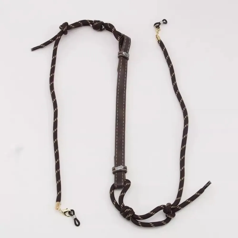 

Anti Fall Nylon Rope Glasses Chain Weave Colorful Pu Leather Sunglasses Chains Neck Strap String Holder Straps