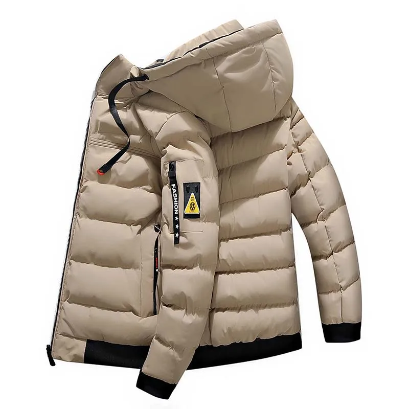 Neue Männer Winter abnehmbare Kapuze Fleece warme Parkas Männer reversible einfarbig im Freien wind dicht lässig Mode Mantel männliches Tuch