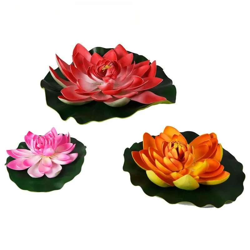2pack Select Custom Led European Lotus Lamp Single Water Floating Luminous Multi-specification EVA Material Outdoor Waterproof