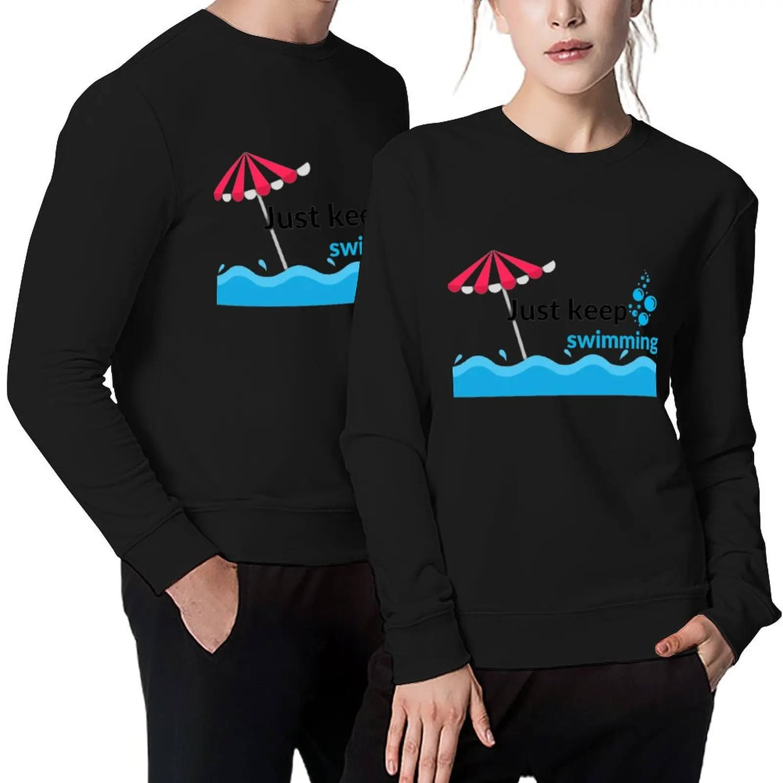 

Just Keep Swimming Pullover autumn jacket men men clothing korean style clothes anime clothing sweatshirt