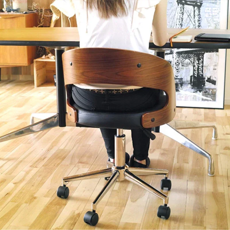 Computer Office Chair Rotating Leisure Chair Solid Wood Desk Armchair Home Lift Chair Ergonomic Desk Seat Office Chair