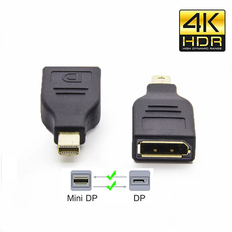 

Nku 4K 1080P DisplayPort1.2 Adapter Mini DP Male To DP Female Two-way Converter Connector for Dekotop Laptop PC Monitor