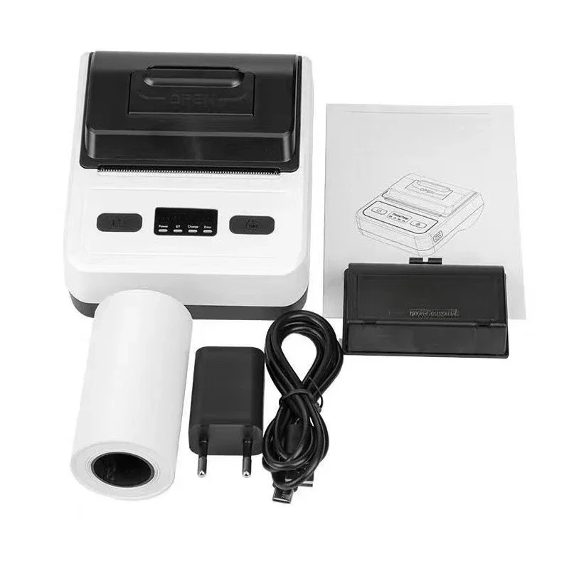 

80MM portable Bluetooth thermal printer, supermarket clothing and catering barcode receipt machine