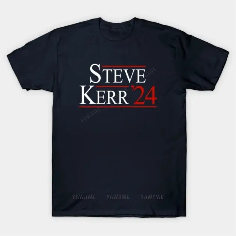 Steve Kerr 2024 President T Shirt unisex  tee shirt o-neck fashion tshirt topsNew arrived black short sleeve brand cotton top