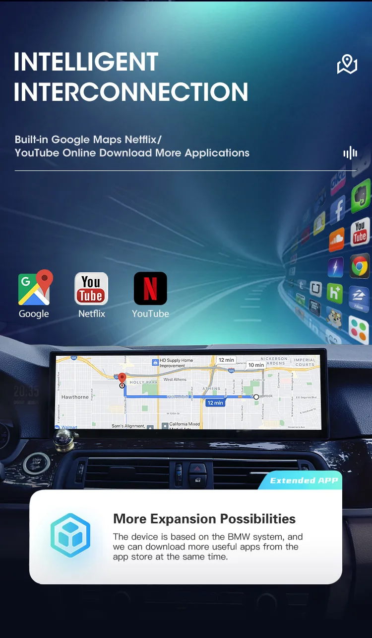 

14.9 " Screen For BMW X5 E70 X6 E71 CIC CCC Android Auto Multimedia Video Player BT GPS Navigation Car Stereo Head Unit Carplay