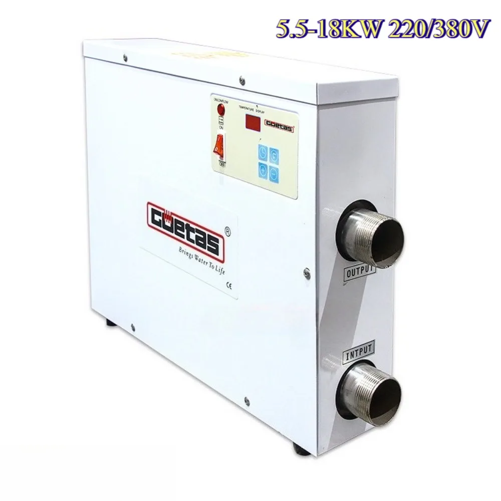 プールヒーターデジタルディスプレイ定温プールヒーターインテリジェント温度制御温泉プールヒーター 5.5-18KW