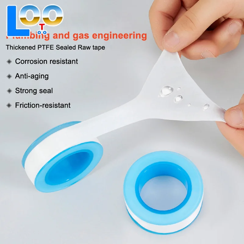 20 لفة PTFE موضوع ختم الأنابيب الشريط الغاز المياه الشريط 1/4 متر مقاوم للماء الهندسة مخصصة صنبور لاصق Evacuum لفة الختم