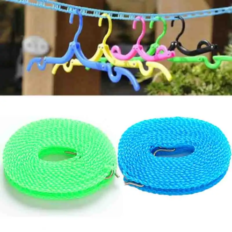 

1-10PCS No-Drill Outdoor Traveling Home Clothesline Roof Anti Aging Anti-Skid And Wind Proof Fixed Buckle Thickened Clothesline