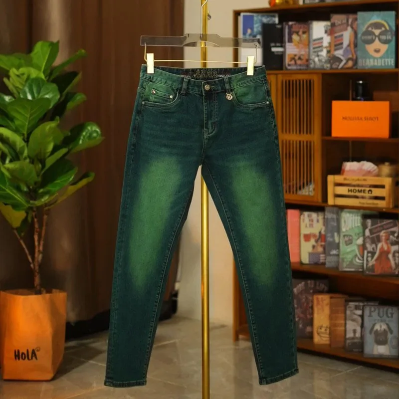 Jeans met rechte pijpen voor heren Outdoor American Retro Sle mid-taille Faion Urban Katoen Polyester Blend Slijtvast Lente Au...