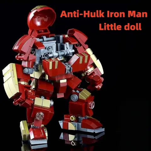 Marvel MOC Hulkbuster Steel Mecha Building Blocks Giant Robot Armor Superhero Style Battle Bricks Toy Gift for Kids Adults