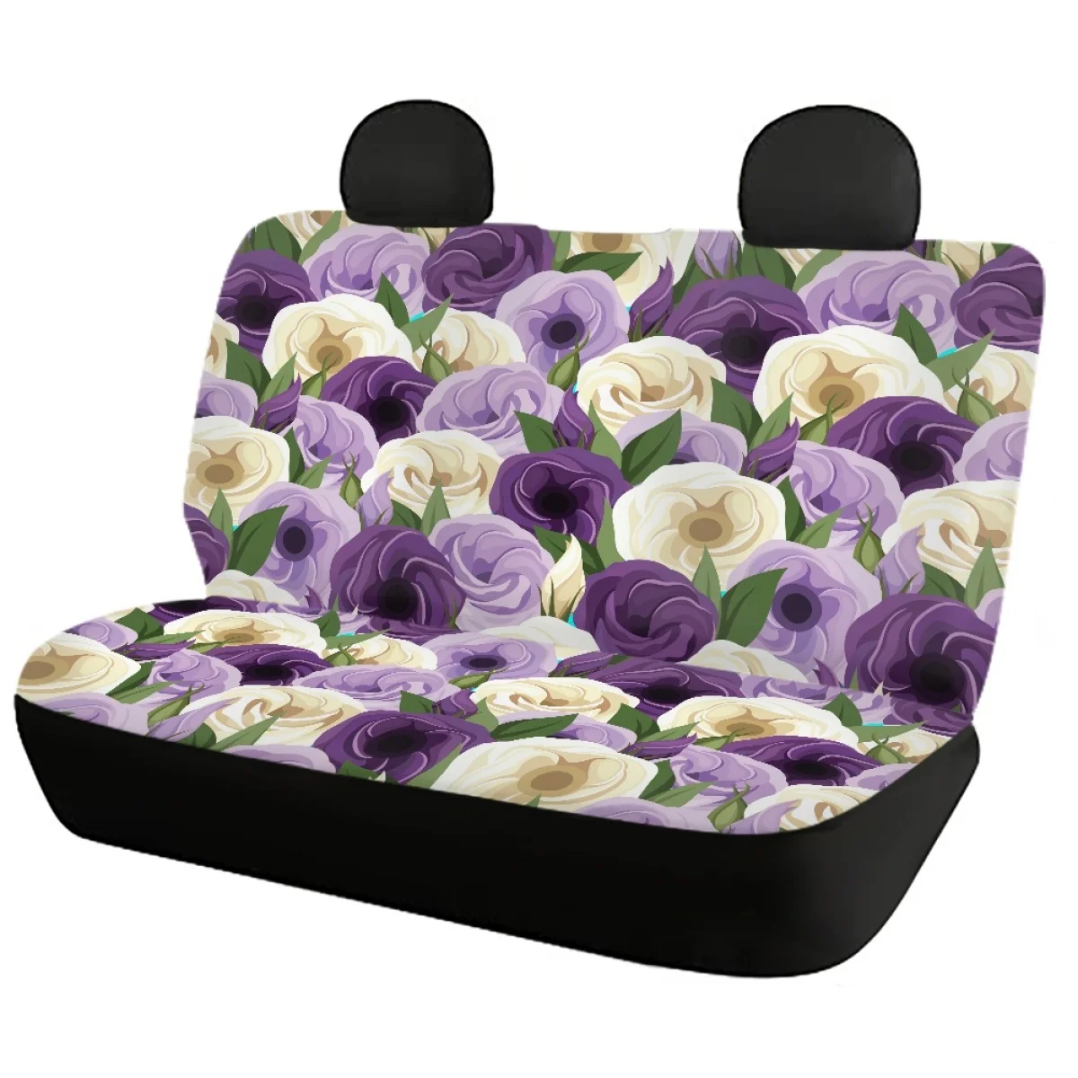 Beautiful Floral Design Car Seat Covers for Women Full Set Easy Clean Car Seat Cushion Front&Rear Automobile Seat Protector