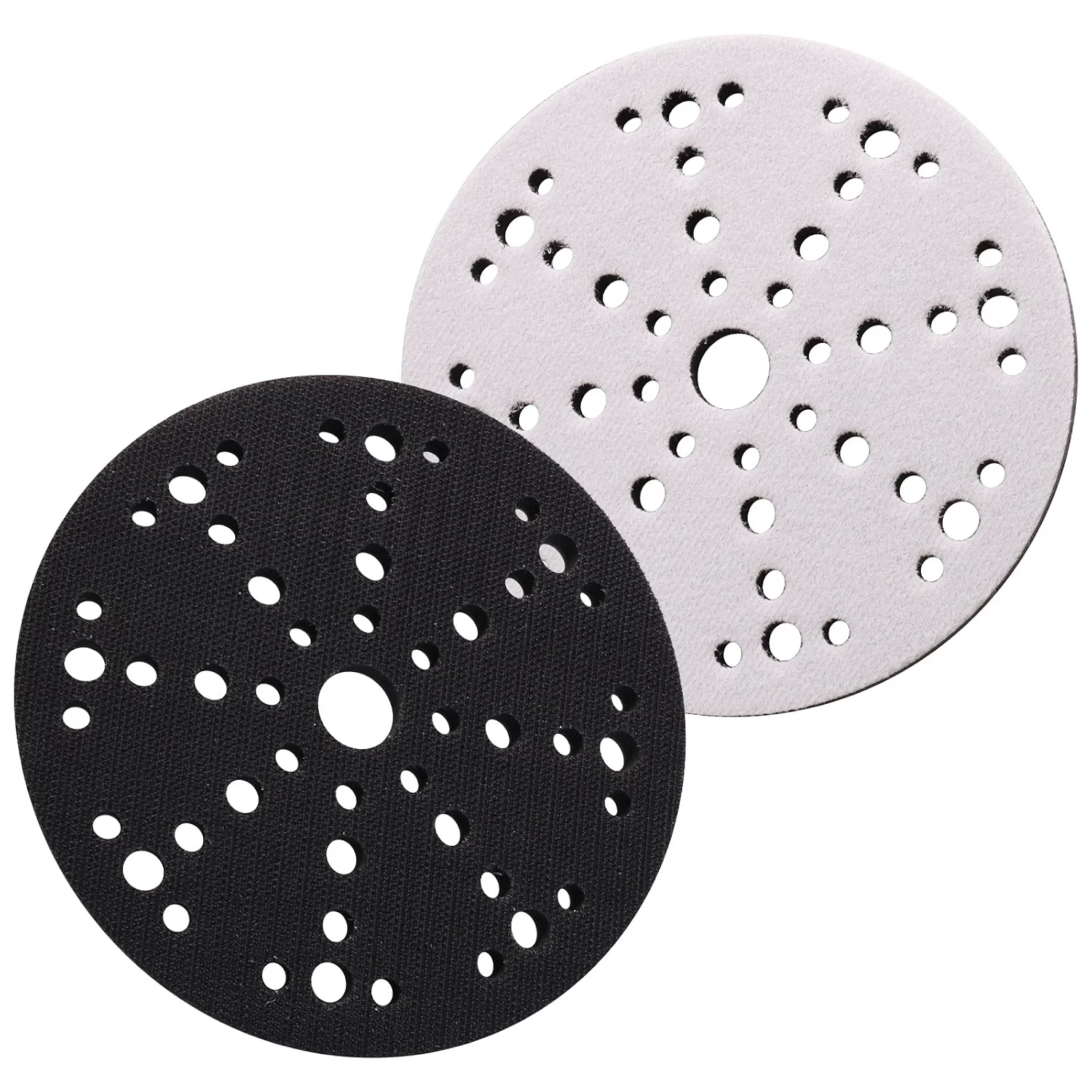 6 Inch Interface Pads Hook & Loop, 49 Holes Soft Sponge Cushion Interface Buffer Pad for Orbital Sander Woodworking
