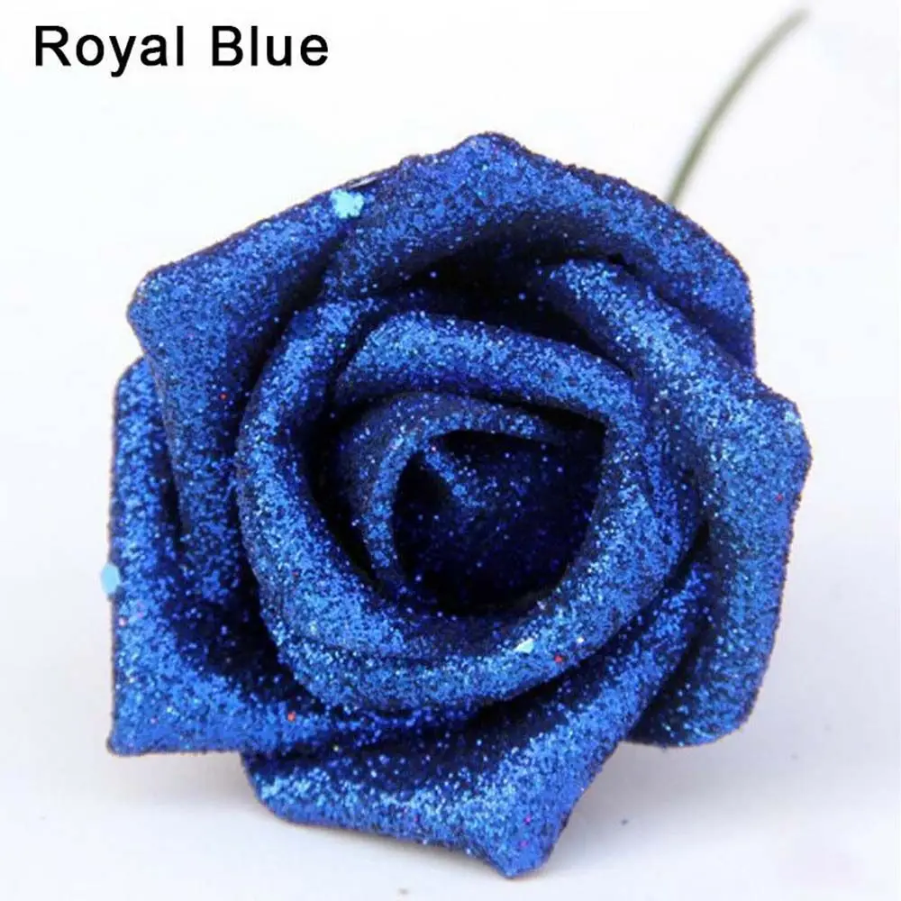 6cm Bride Bouquet Blue Roses Wedding Party Decor Decoration Artificial Flowers Artificial Roses Foam Roses