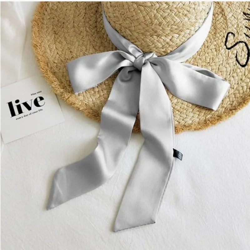 Long Thin Skinny Scarf Satin Neckerchief Ribbon Tie Waist Belt for Women 200*5CM Sash Belt Dress Sash Waist Bridal Wedding Belt view 4