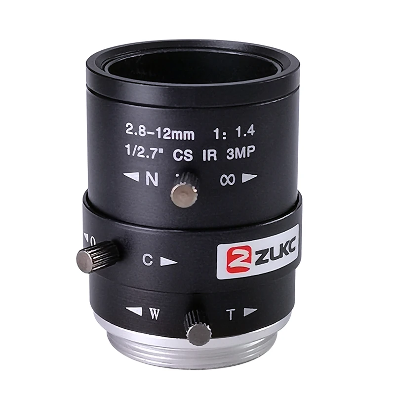 ZLKC CS Mount CCTV Lens 1/2.7 pollici 2.8-12mm obiettivo varifocale manuale Iris funzione IR telecamera di sicurezza obiettivo 3Megapixel