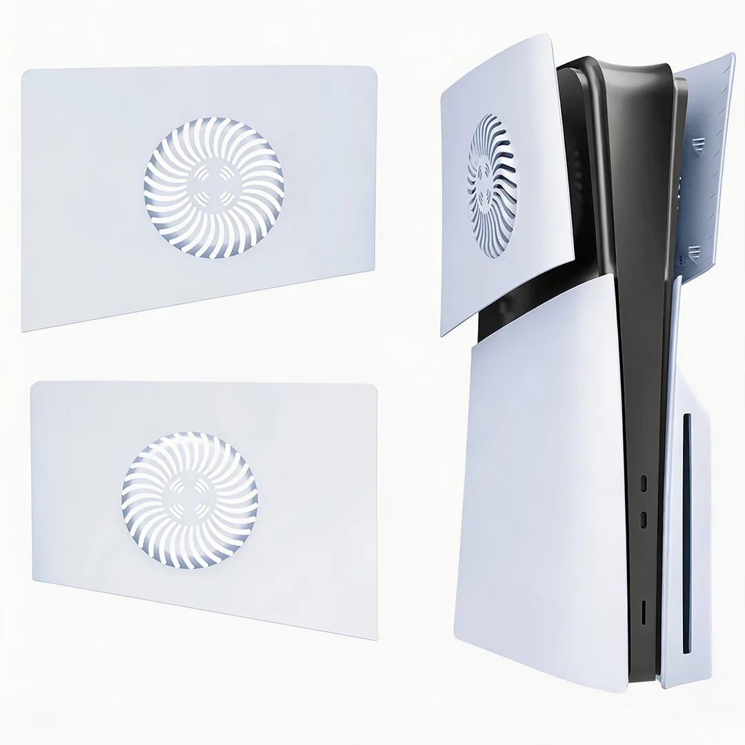 For PS5 Slim/Disc&Digital Console AC Faceplate with Cooling Vent For PS5 Slim Replacement Face Plate Protective Shell view 3