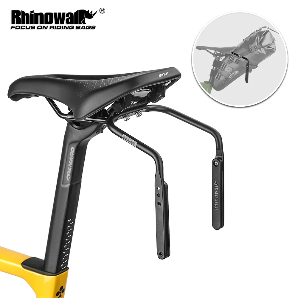 

Rhinowalk Bike Saddle Stabilizer Bracket Rear Seat Mounting Bicycle Bag Rack Holder Extended Support Shelf Frames Accessories