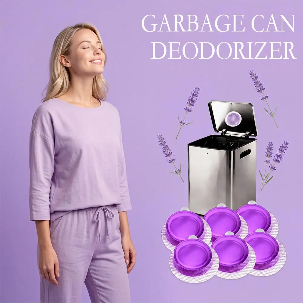 Trash Can Odor Eliminator Deodorizing Gel Caps Self Adhesive Design Long Lasting Fresh Scent Kitchen Waste Bin Air Freshener