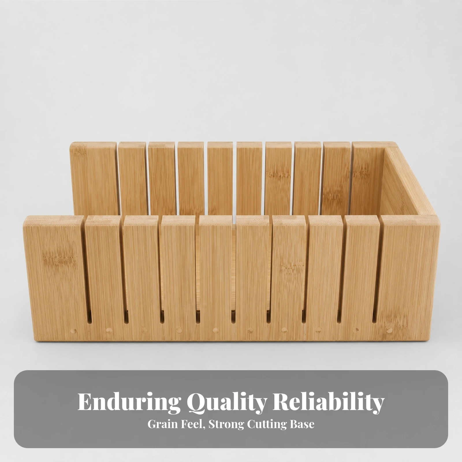 Wooden Soap Cutting Box Multi-Slot Soap Cutter Box Bamboo Cutting Holder with Slots Sturdy Loaf Slicing Guide Safe for Bakers
