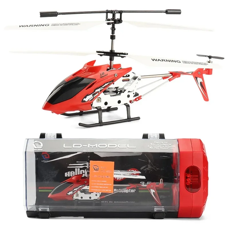 Helicóptero con Control remoto para niños, juguete de aleación de paso 3,5, resistente a caídas, con luces, carga Usb, modelo de avión con Control remoto