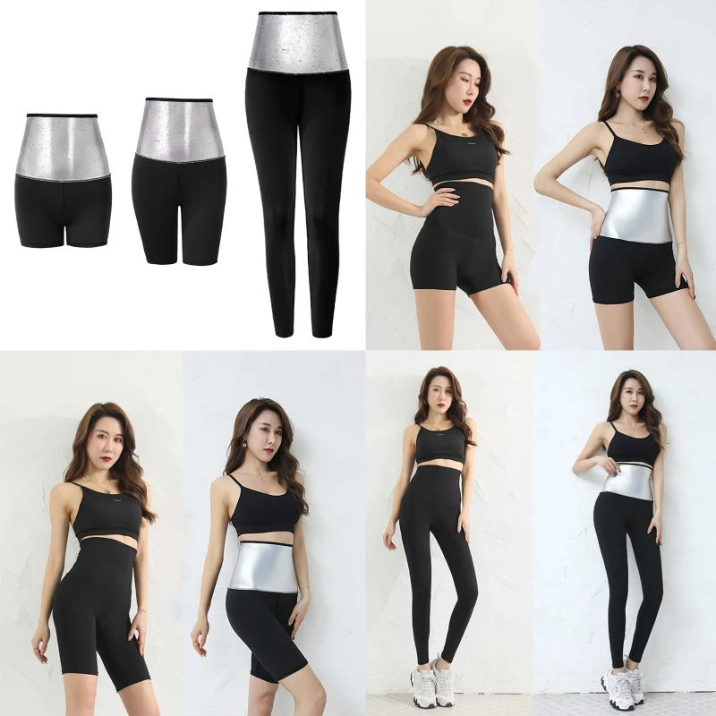 High Waist Sauna Sweat Shorts Weight Loss Workout Pants for Women Running Gym Yoga Exercise Dropship