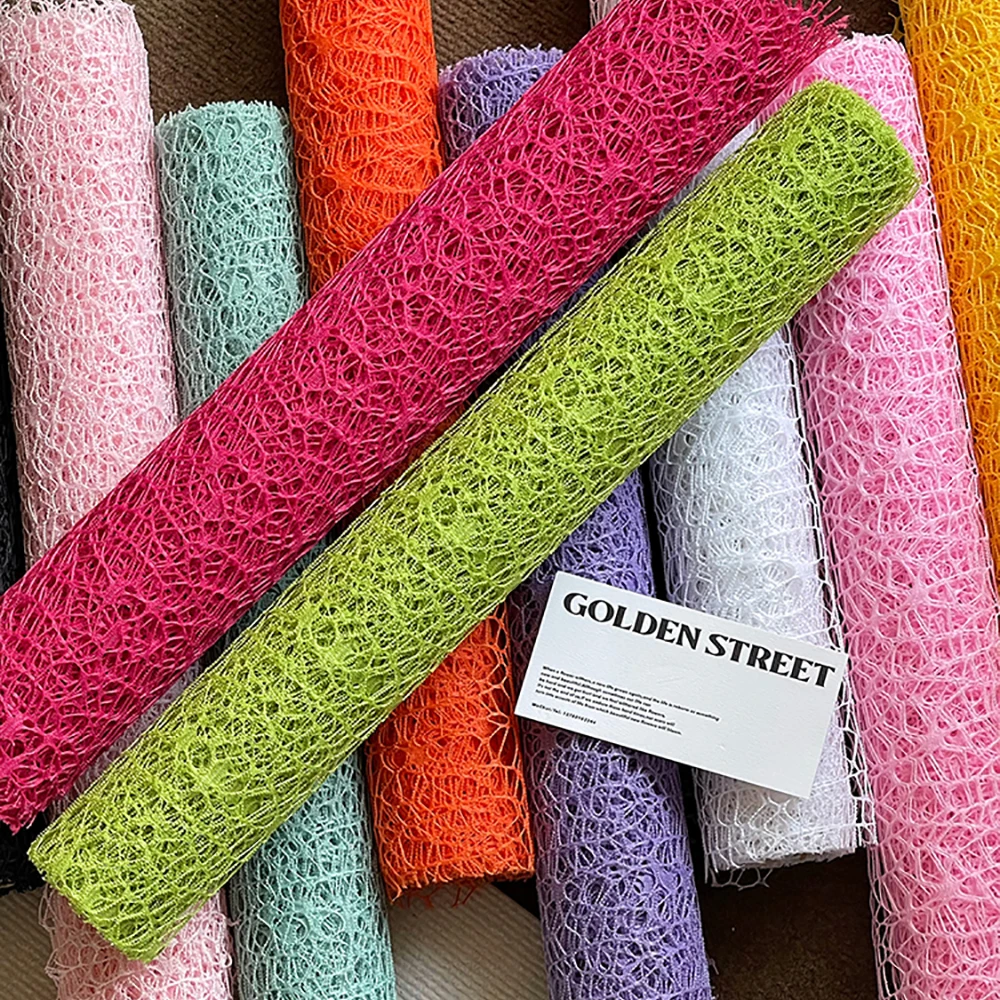 1-рулонная жаккардовая сетчатая оберточная бумага для цветов, 180 x 19,7 дюймов, упаковочная бумага для букета цветов для упаковки свежих цветов/мы