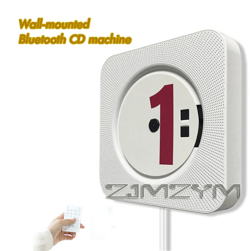 CD-Player, Bluetooth-Lautsprecher, LED-Bildschirm, Wandmontage, Musik-Player, FM-Radio, 3,5 mm Stereo-CD-/MP3-Player mit Fernbedienung