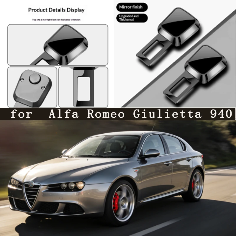 

for Alfa Romeo Giulietta Car Seat Belt Clip Extender Safety Seatbelt Lock Buckle Plug Thick Insert Socket Extender Safety Buckle