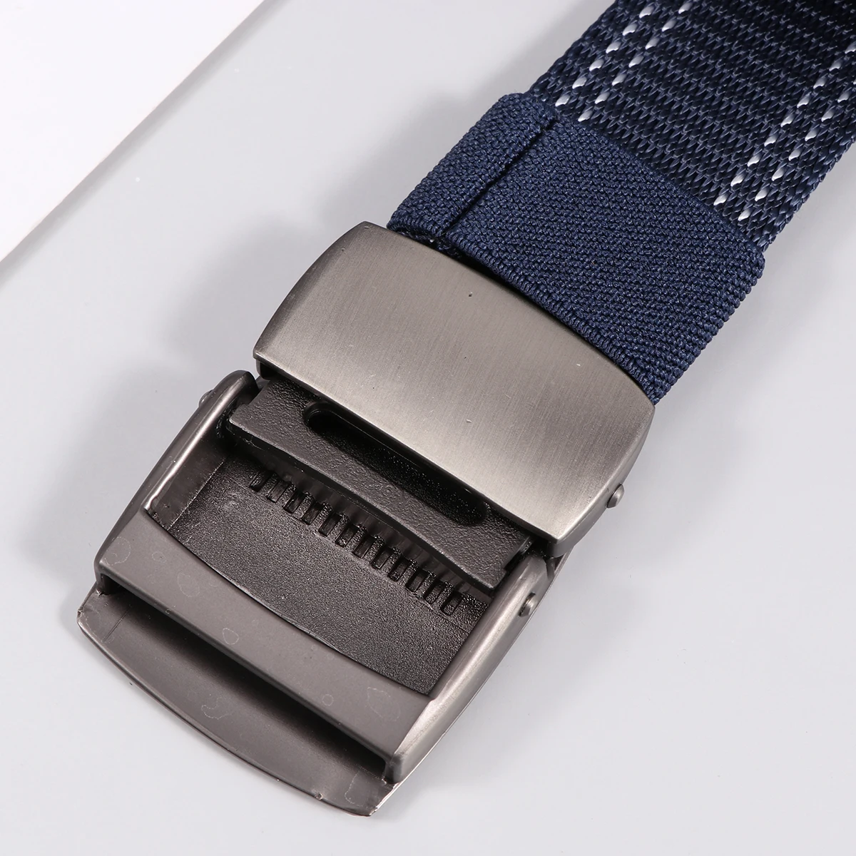 

1Pc Dark Blue Canvas Waist Belt Durable Military Training Nylon Webbing For Men Casual Outdoor Jeans Wear